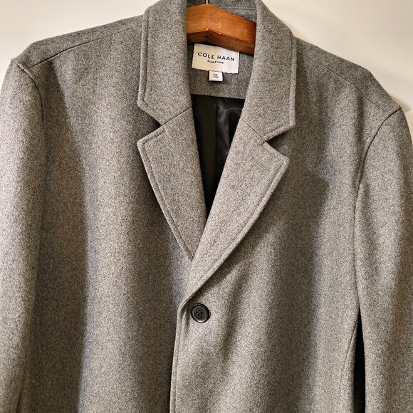 Cole Haan Men’s Wool Blend Overcoat – Gray – Size XXL - Picture 1 of 4